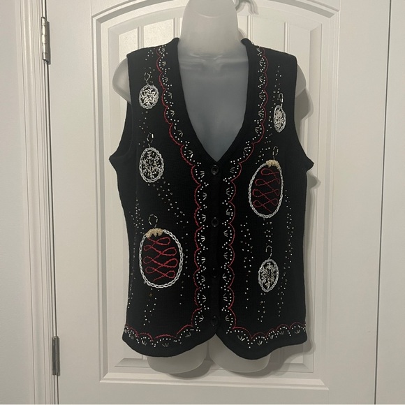 Christmas Holiday Sweater Vest REFERENCE POINT NEW YORK Size Medium Fest… - Picture 2 of 13